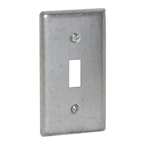 handy box raised metal switch cover|Raco 865 Handybox Cover F/Switch .